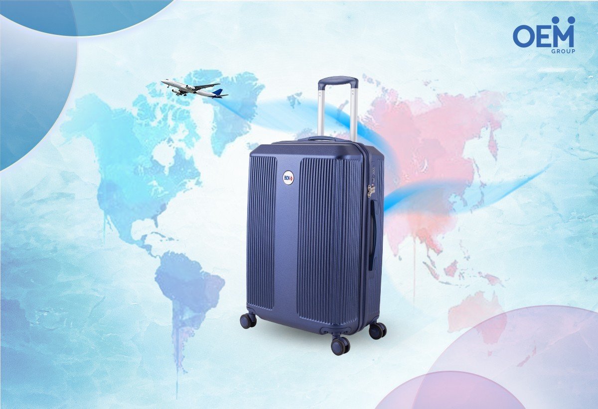 Vali du lịch Kakashi Lumi màu xanh Navy sang trọng quà tặng BIDV