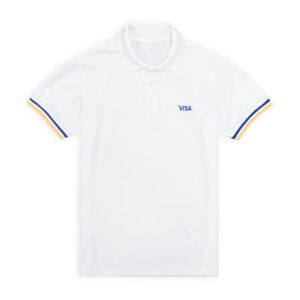 Áo Thun Cổ Polo Tay Ngắn Thêu Logo Bo Tay Màu