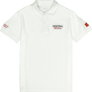 Áo Thun Cổ Polo Tay Ngắn Thêu Logo Bo Tay Trơn