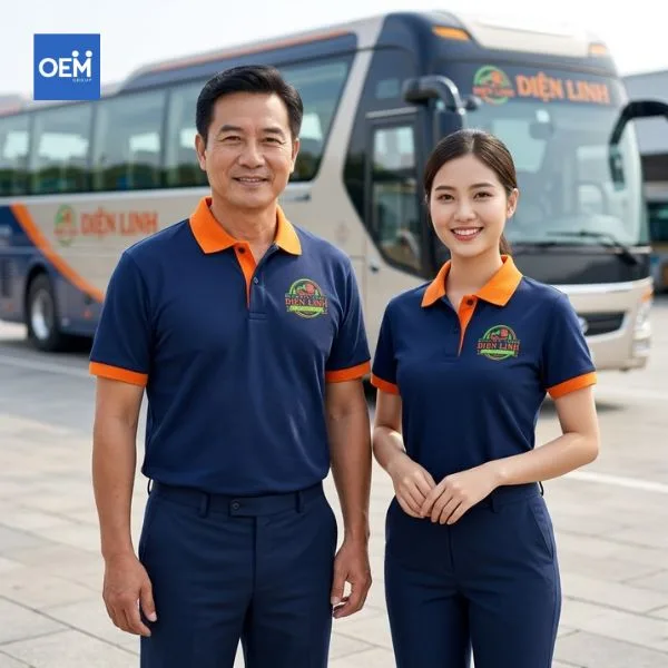 Các Mẫu Áo Đồng Phục Nhân Viên Nhà Xe Đẹp & Chuyên Nghiệp Tại OEM Group