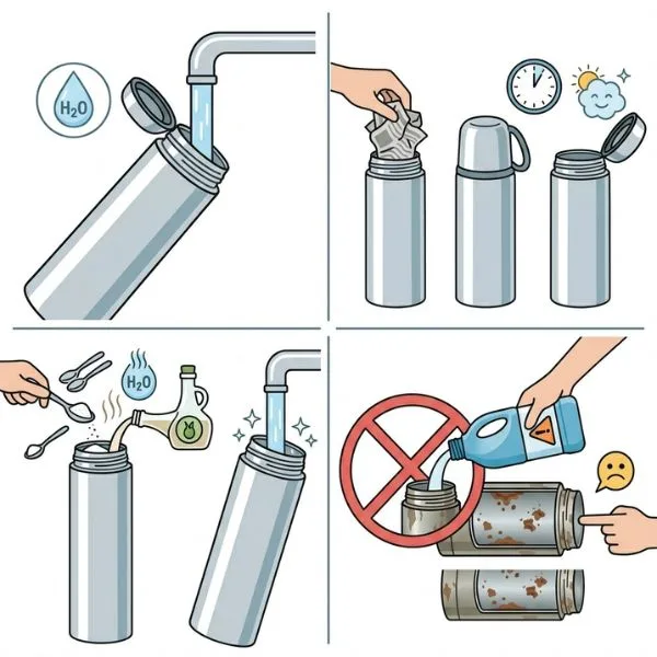 Hướng dẫn vệ sinh bình giữ nhiệt đúng cách để tăng tuổi thọ