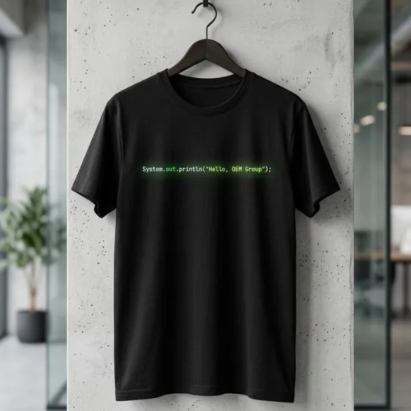Mẫu áo T-shirt sự kiện công nghệ màu trắng, vải mè thể thao siêu nhẹ