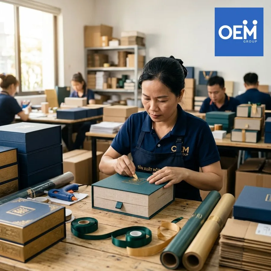 sản xuất hộp quà