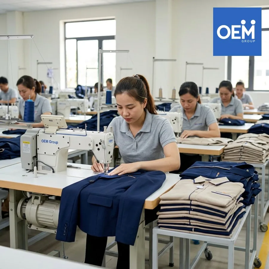 xưởng may đồng phục