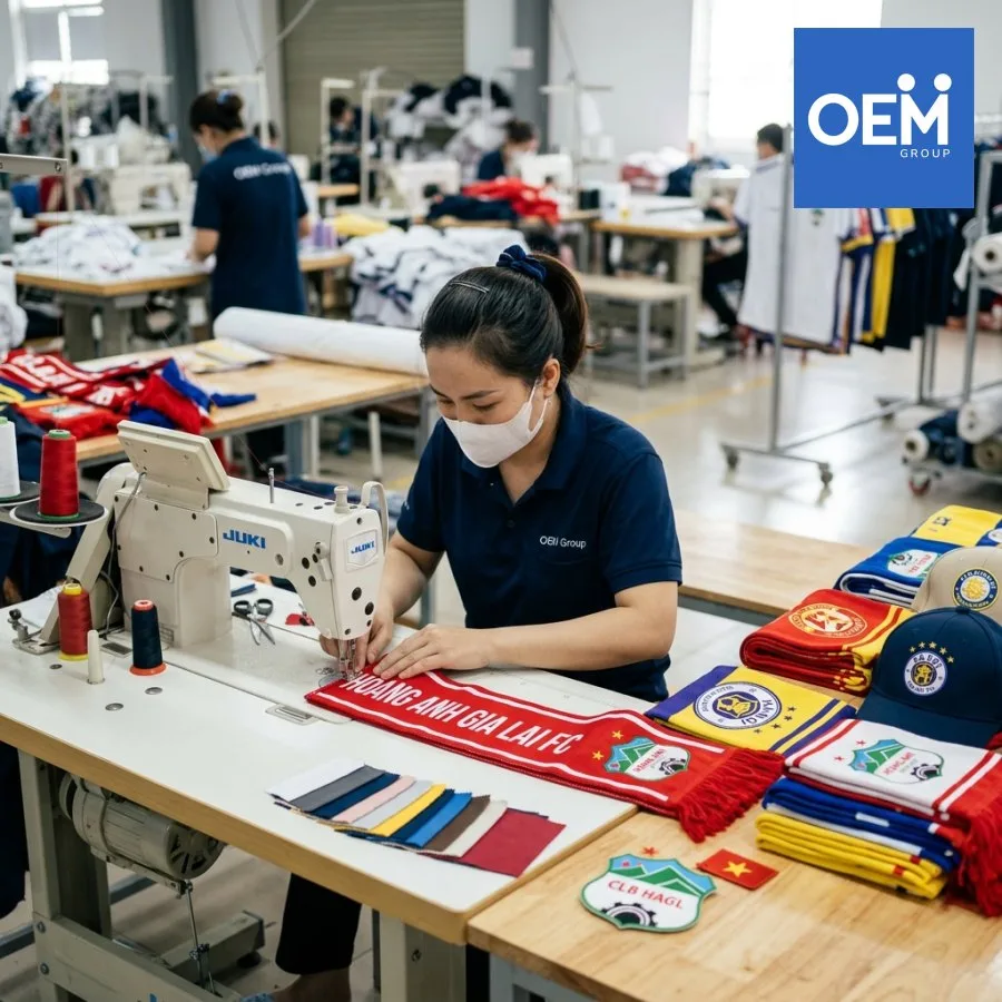 sản xuất merchandise câu lạc bộ bóng đá