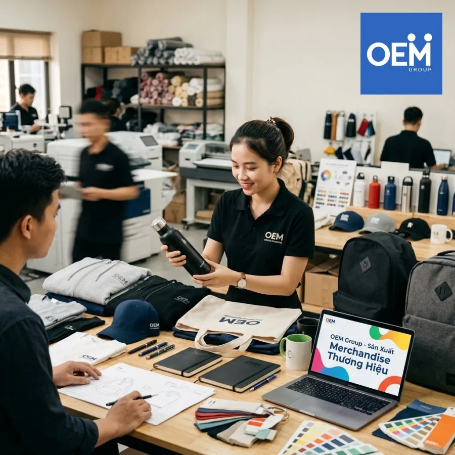 sản xuất merchandise thương hiệu