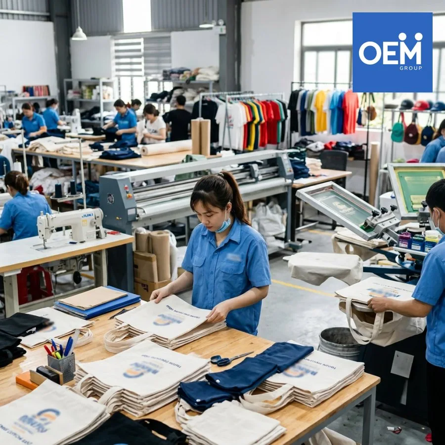 xưởng sản xuất merchandise