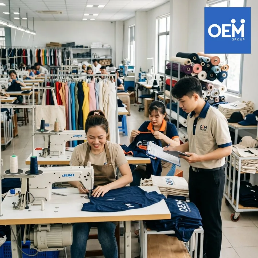 xưởng sản xuất merchandise