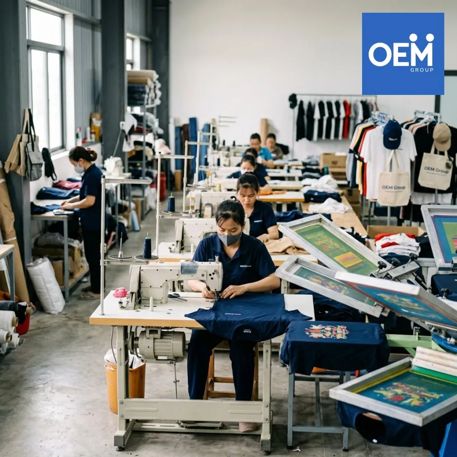 xưởng sản xuất merchandise
